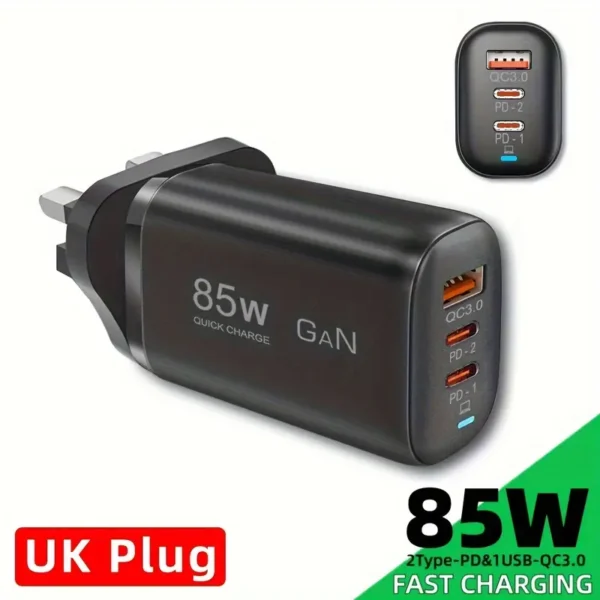Real 85W GaN USB Type C Quick Charger