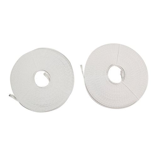 Inland 50 Ft. CAT 6 Flat Ethernet Cables 2-Pack - White
