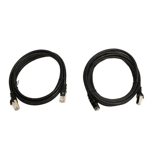 Inland 14 Ft. CAT8 Shielded Connectors Ethernet Cables 2-Pack - Black