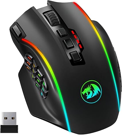 Redragon Wireless MMO Mouse – 16K DPI, RGB, 16 Buttons