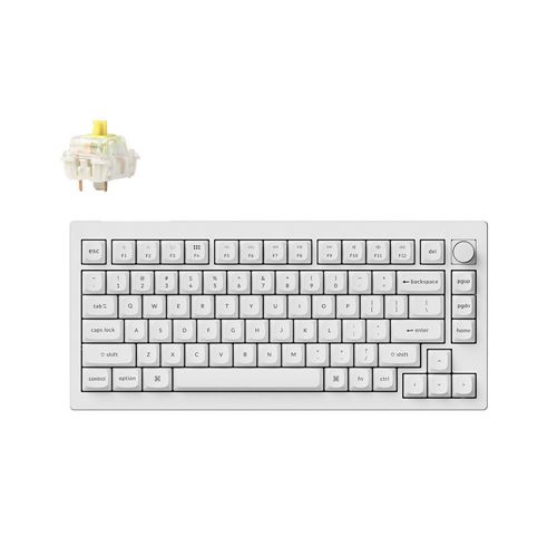 Keychron V1 Max QMK/VIA Custom Mechanical Keyboard - White