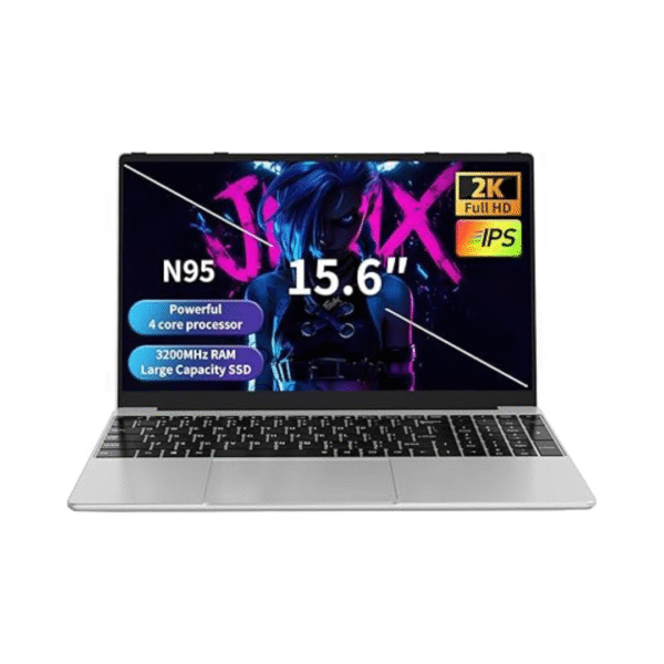 Gaming Laptop | Intel N95 up to 3.4GHz | 16GB RAM | 512GB SSD | 15.6" 2K Display | Windows | Fingerprint Unlock