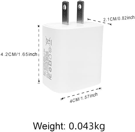 [ETL Certified] 20W Wall Charger,USB C Fast Charging,Quick Fast Charger PD Adapter 20W Type C Compatible with iPhone 15/15Pro/15Pro Max/15Plus/14/13/12/11,Xs/X,Samsung Galaxy and More -1 Pack-White