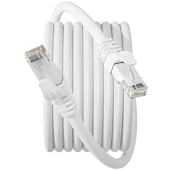 Soibke Cat 6 Ethernet Cable 100ft, Outdoor & Indoor, Heavy Duty Direct Burial, 23AWG Cat 6 Patch Cable, UTP Network Cable, Compatible for Router, Modem, Games, Computers, PS4/5, White
