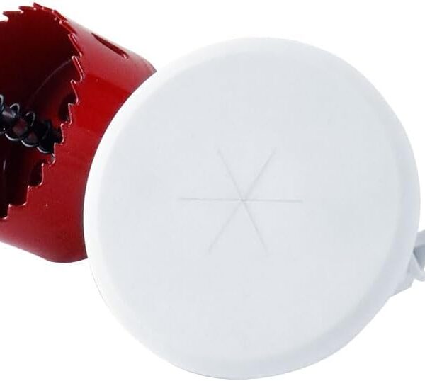 Construct Pro Speedy’Z Screw-in Cable Pass Through Port – White, 1.125" Inner Diameter, 2.5" Outer Diameter, Includes 2-1/8" Hole Saw – Low Profile, Paintable Wall Plate with Rubber Grommet