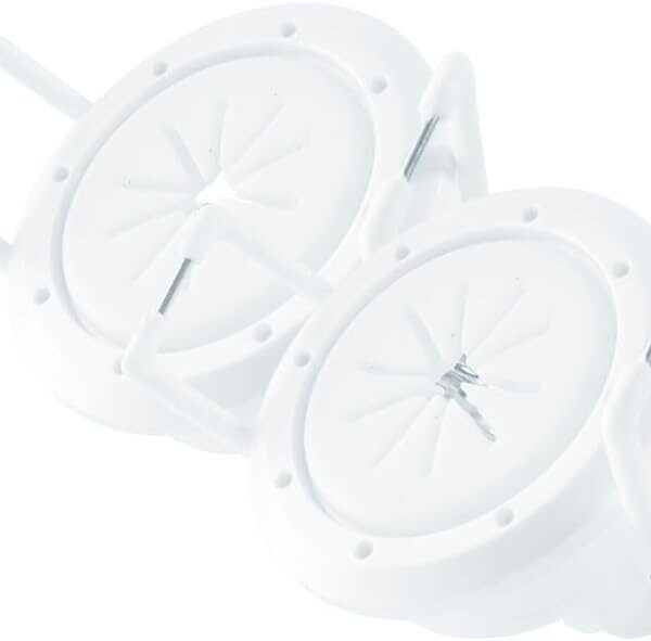 Construct Pro Speedy’Z Mini Spring-Lock Cable Pass-Through Port – Pair, White, 1.5” Outer / 1” Inner Diameter