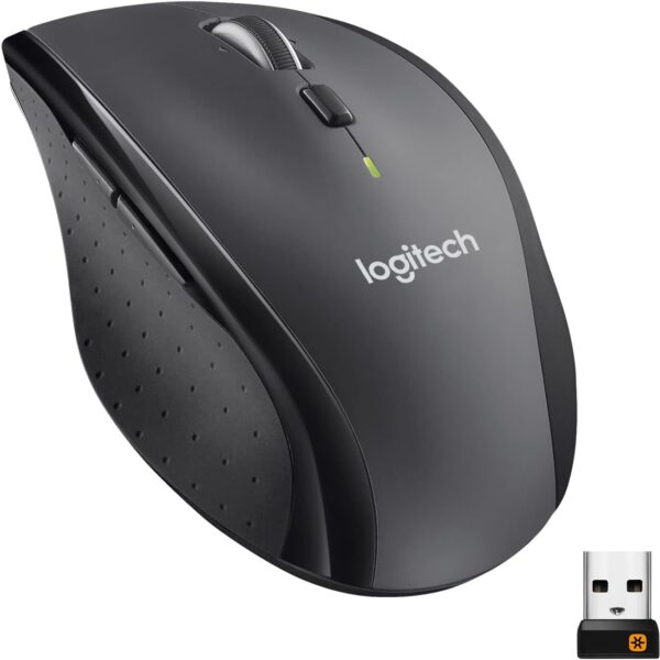 Logitech M705 Marathon Wireless Mouse, Gaming Mouse Wireless, 2.4 GHz USB-A Receiver, 5-Programmable Buttons, 3-Year Battery, PC, Mac, Laptop, Chromebook - Black