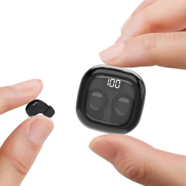 Wireless Sleep Earbuds Smallest, Hidden Sleep Headphones, Ultra Small Earphones, Noise Cancelling Earbuds, Bluetooth Earbuds for Sleeping, Working, Hiking (Black)