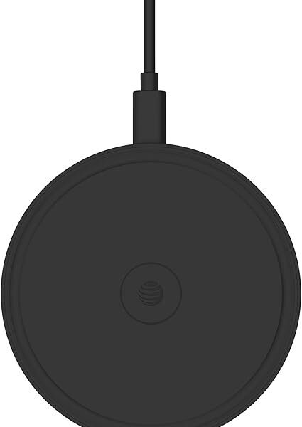 AT&T Professional Series 15W Wireless Charging Pad Black Premium USB-C Fast Charging Universal Device Compatibility Qi Certified Technology