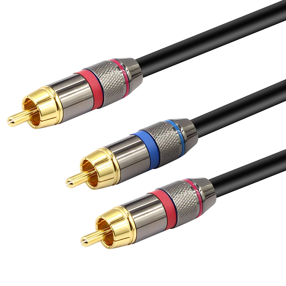 YABEDA RCA Y Cable,Gold Plated RCA Male to Dual RCA Male (1 Male to 2 Male) Stereo Audio Y Adapter Subwoofer Cable - 1.6feet/50cm - Image 7