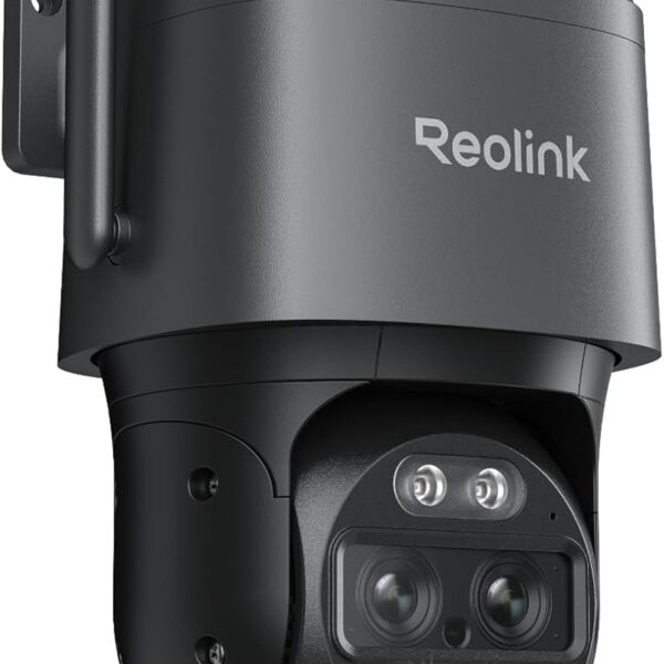 REOLINK 4K Wired WiFi Outdoor Camera, 8MP Dual Lens Security Camera, 360 PTZ Camera Auto Tracking, 2.4/5GHz Wi-Fi Smart Person/Vehicle Detection, 6X Hybrid Zoom, Color Night Vision, TrackMix WiFi