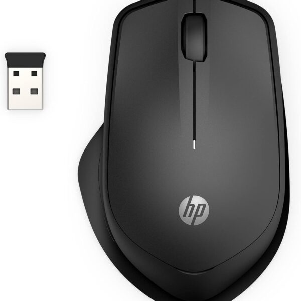 HP 280 Silent Wireless Mouse - Ergonomic, Right-Handed Design - 2.4GHz USB Wireless Connection - Multi-Surface Technology, 1600 DPI Optical Sensor - Win, Chrome, Mac OS