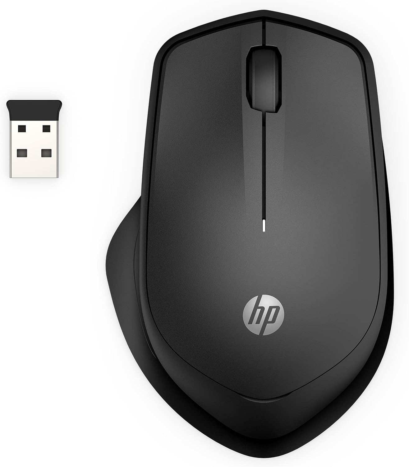 HP 280 Silent Wireless Mouse - Ergonomic, Right-Handed Design - 2.4GHz USB Wireless Connection - Multi-Surface Technology, 1600 DPI Optical Sensor - Win, Chrome, Mac OS
