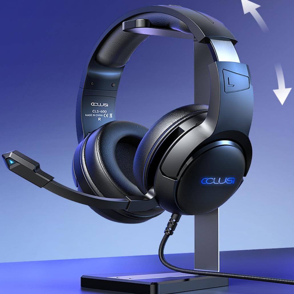 Gaming Headset for PS5 PS4 Xbox Controller, Wired Gaming Headphone with Microphone for PC Laptop Switch, Bass Sound, 3.5mm Jack, 50mm Driver - Image 2