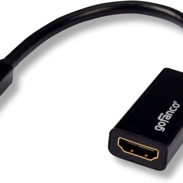 gofanco Gold Plated Mini DisplayPort to HDMI 4K Display Adapter (Black) - Thunderbolt 2 Compatible for MacBooks & Mac Mini, Surface Pro's, Surface Book, Chromebook Pixel, etc. (mDPHDMI4K2K)