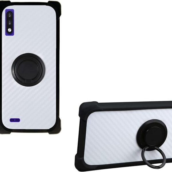 Case for Lg K22 Case Compatible with Lg K22 Phone Case PC backplane + Silicone Soft Frame Cover [360 Metal Ring, Magnetic Car Mount] CSKB-HEI