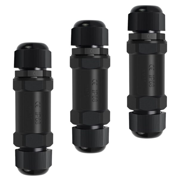 Waterproof RJ45 Coupler Connector PoE Support 3 Pack, IP68 Outdoor Shielded Ethernet Coupler Female to Female for Cat6/Cat5E/Cat5 Network LAN Cable