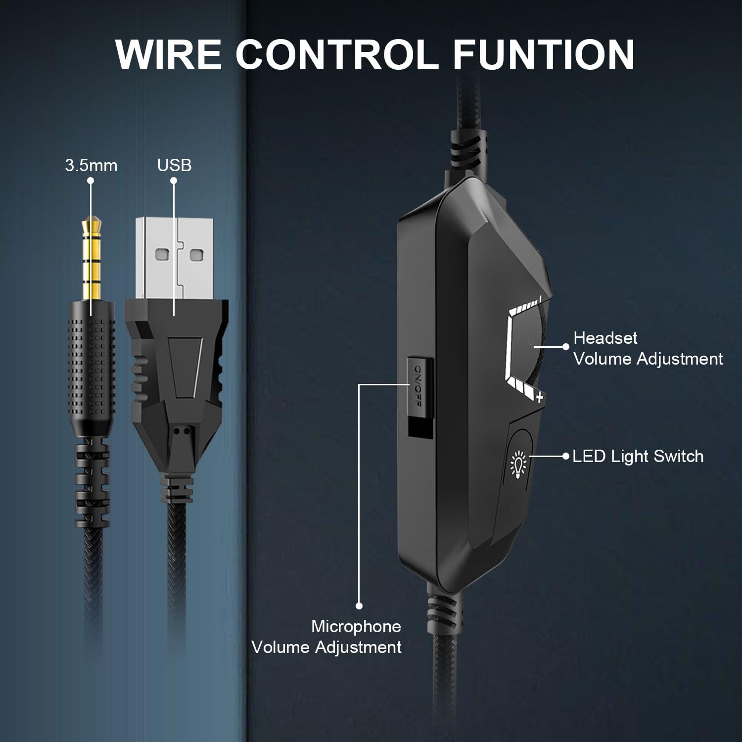Gaming Headset for PS5 PS4 Xbox Controller, Wired Gaming Headphone with Microphone for PC Laptop Switch, Bass Sound, 3.5mm Jack, 50mm Driver - Image 8