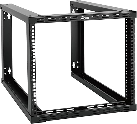 Tecmojo 9U Fixed Wall Mount Network Rack 15.8inch Depth Open Frame for Server Data/AV/IT/Communication/Computer Equipment/Patch Panel Heavy Duty