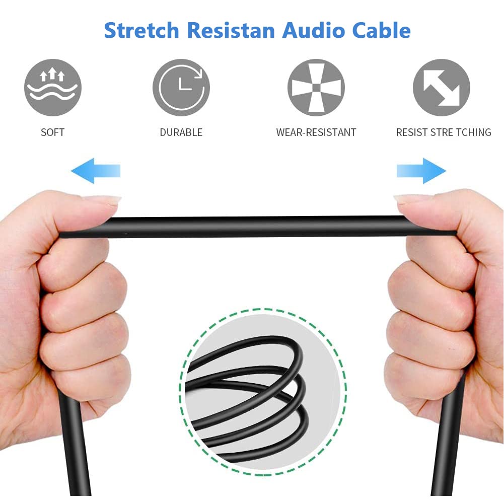 YABEDA RCA Y Cable,Gold Plated RCA Male to Dual RCA Male (1 Male to 2 Male) Stereo Audio Y Adapter Subwoofer Cable - 1.6feet/50cm - Image 4