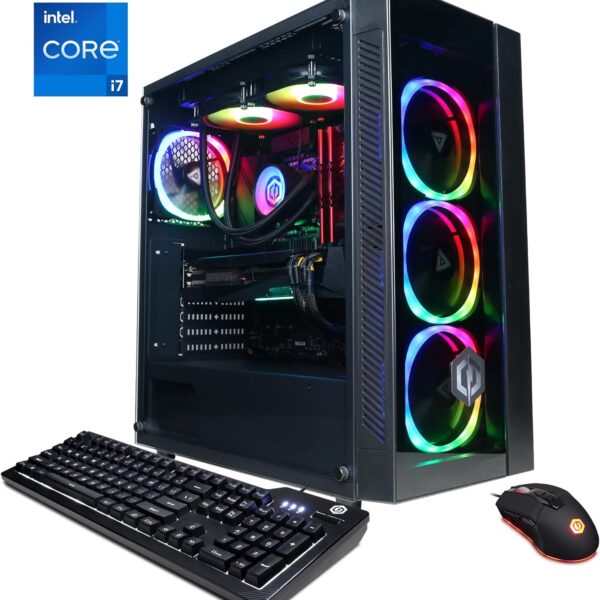 CYBERRPOWERPC Gamer Xtreme VR Gaming PC, Intel Core i7-12700KF 3.6GHz, GeForce RTX 3060 12GB, 16GB DDR4, 500GB PCI-E NVMe SSD, 2TB HDD, WiFi Ready & Win 11