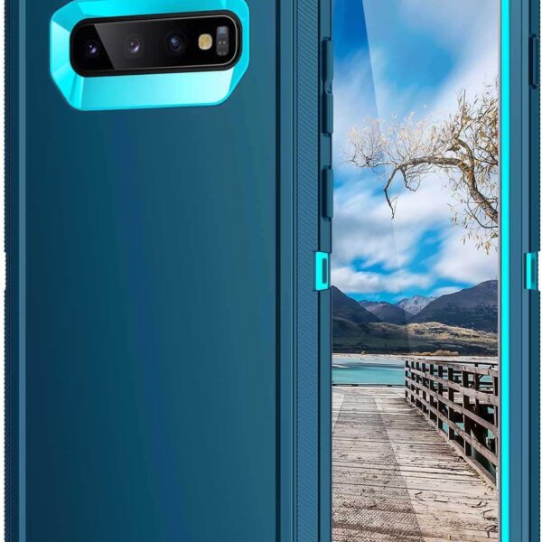 Galaxy S10 Case,[Without Screen Protector] Heavy Duty Shockproof Dust/Drop Poof 3 Layers Full Bady Protection Rugged Cover for Galaxy S10 6.1",Turquoise