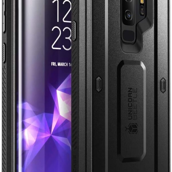 SUPCASE Unicorn Beetle Pro Series Case Designed for Samsung Galaxy S9+ Plus, with Built-In Screen Protector Full-body Rugged Holster Case for Galaxy S9+ Plus (2018 Release) (Black)
