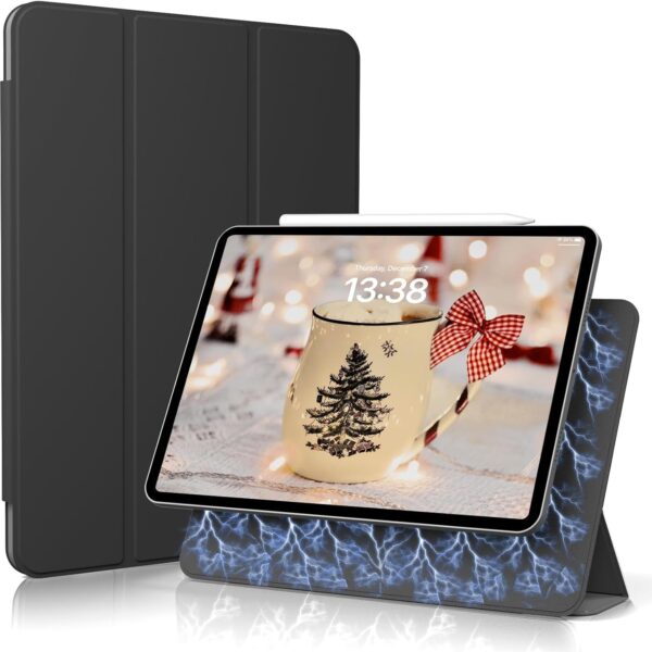 kenke Case for iPad Pro 11 Inch 4th/3rd/2nd/1st Generation (2022/2021/2020/2018 Model), Rebound Magnetic Slim Trifold Stand Smart Cover, Support 2nd Gen Pencil Charging, Auto Sleep/Wake, Black