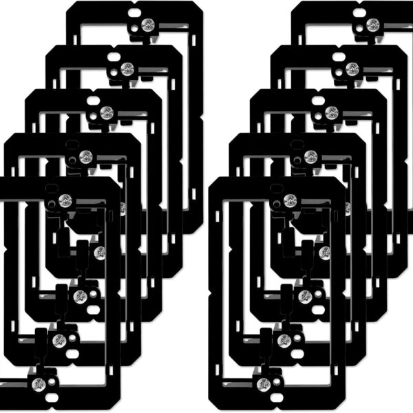Iwillink Low Voltage Mounting Bracket (1-Gang, 10 Pack) for Single Gang Wall Plate, Telephone Wires, Network Cables, HDMI, Coaxial, Speaker Cables