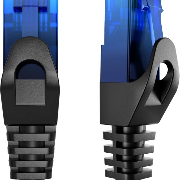 KabelDirekt – Network Cable – 5Gbps, for Maximum Fiber-Optic Internet Speed – 100ft, Available in 1-100ft – Ethernet & LAN Cable for Gigabit Networks, Router/Modem, RJ45 (Black/Blue)