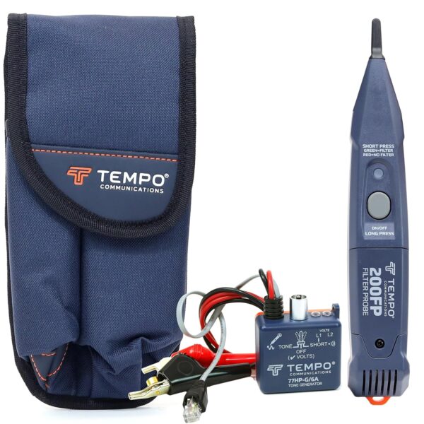 TEMPO 801K Filtered Noise Wire Tracer Tone Generator and Probe Kit for Ethernet, Internet, Telephone, Speaker, Coax, Video, and Data Cable (801K-BOX Cable Toner)