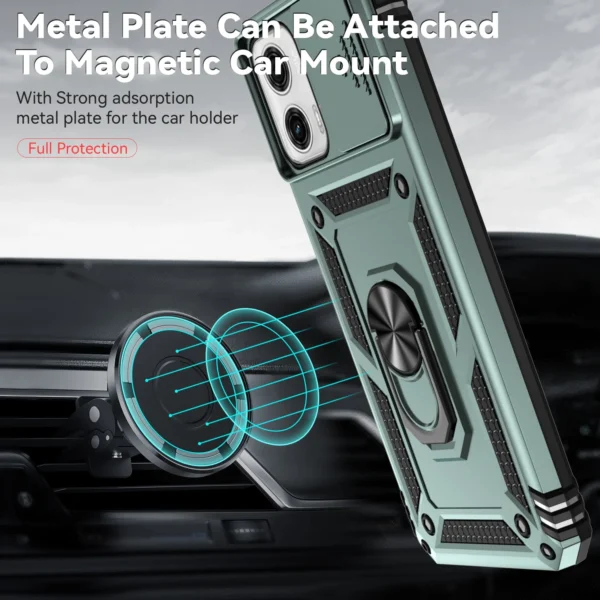 for Motorola Moto G Stylus 5G 2022 Case, Soft TPU & Hard PC Anti-scratch Sliding Cover Full Protection Ring Stand Rotating Kickstand Holder Magnetic Shockproof Phone Case Cover, Darkgreen