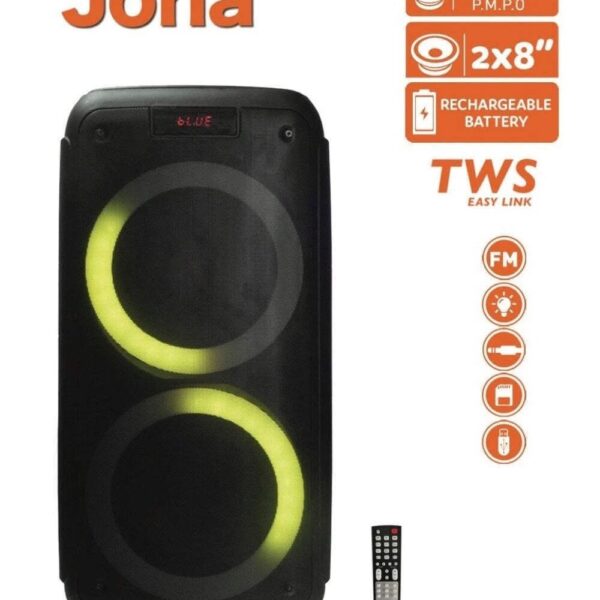 Joha 15000W Rechargeable RGB Party Bluetooth Wireless Speaker (BT/SD/FM/AUX/Remo