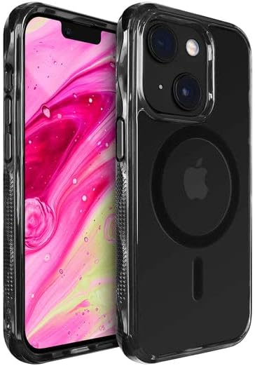 LAUT - Crystal Matter X case Compatible with MagSafe for iPhone 14 Plus (6.7") - Black Crystal