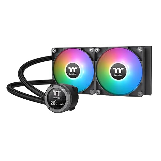 Thermaltake TH240 V2 Ultra ARGB Sync/AlO Liquid Cooler/ARGB Fan 120 * 2/PWM 500~1500rpm/Water Block 2.1" LCD/Black, CL-W383-PL12SW-A