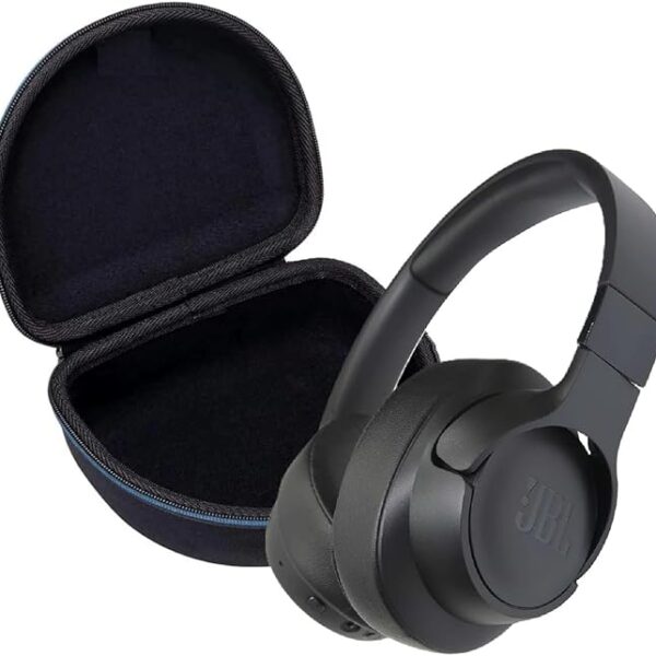 JBL Tune 710BT - Wireless Bluetooth Headphones Bundle with Deluxe CCI Carrying Case (Black)