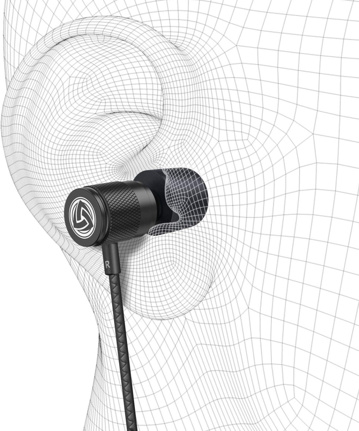 LUDOS Ultra Wired Earbuds in-Ear Headphones, Earphones with Microphone, Noise Isolating Ear Buds, Memory Foam for iPhone, Samsung, School Students, Kids, Women, Small Ears - Black - Image 2
