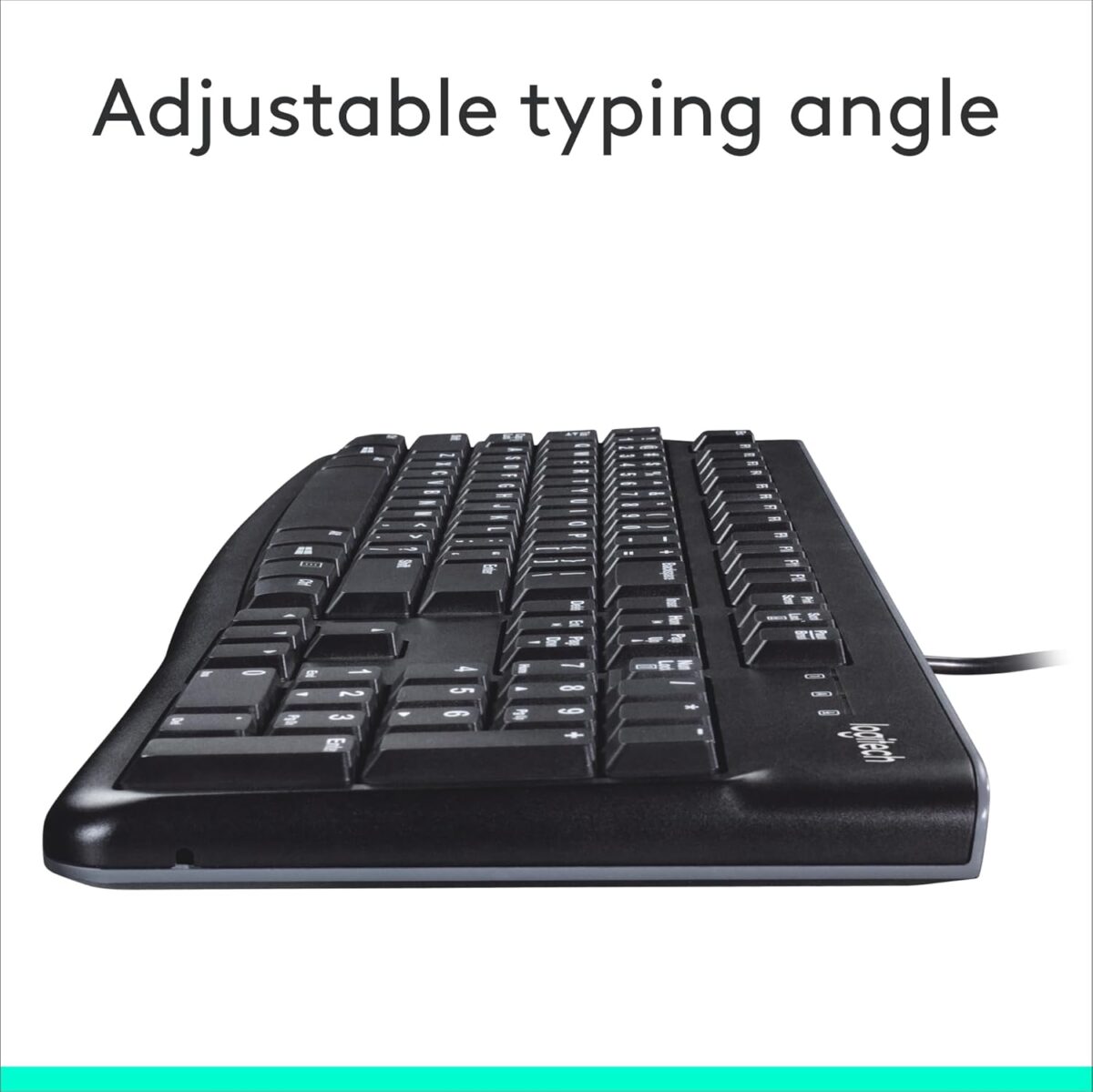 Logitech K120 Wired Keyboard for Windows, Plug and Play, Full-Size, Spill-Resistant, Curved Space Bar, Compatible with PC, Laptop - Black - Image 5