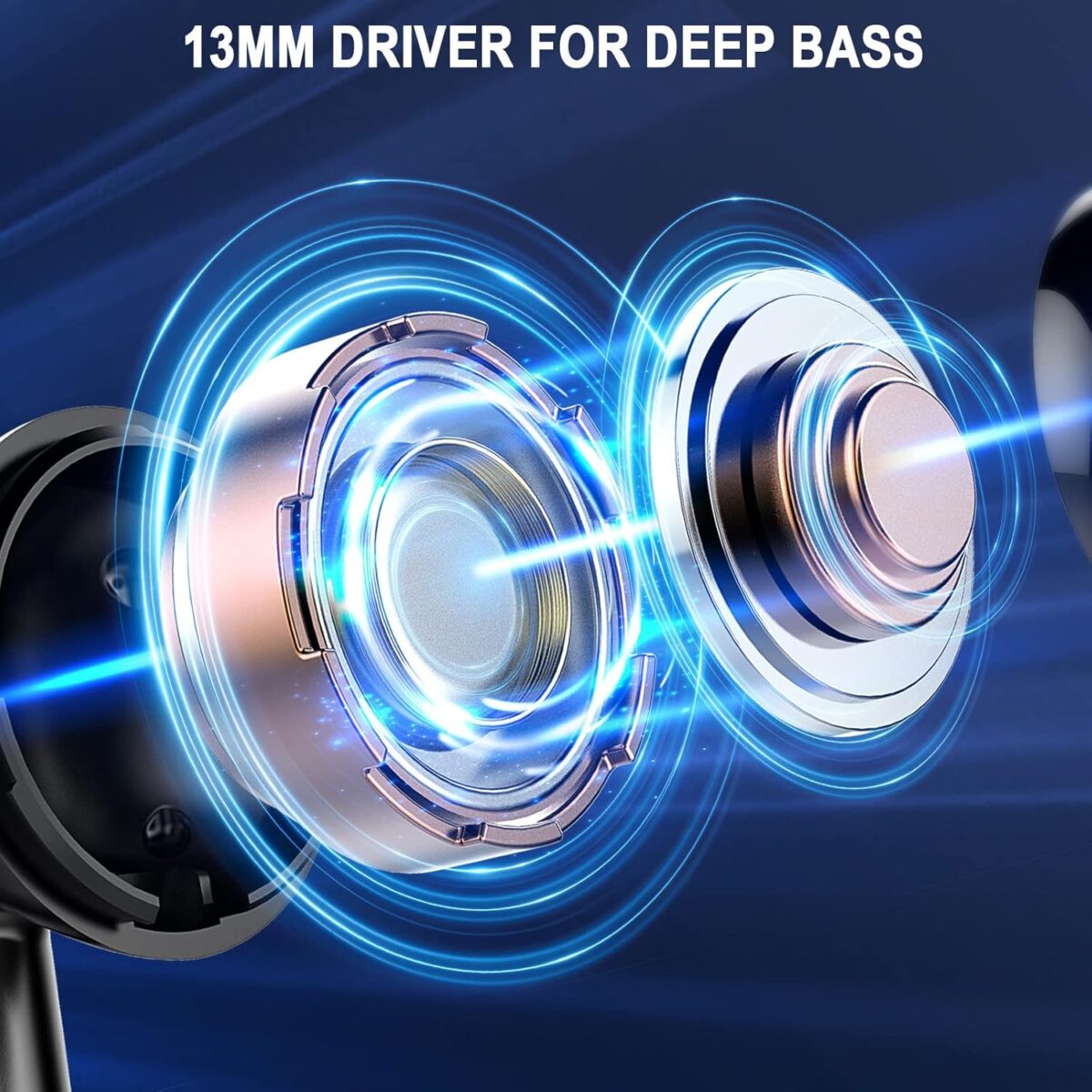Wireless Earbuds, Bluetooth, Deep Bass, 40H Battery, LED Charging Case, IP7 Waterproof - Image 3