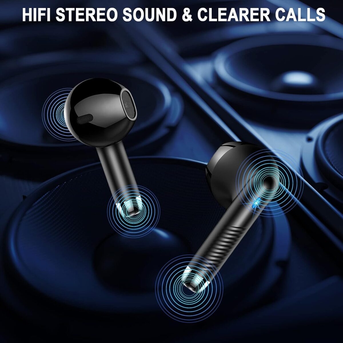 Wireless Earbuds, Bluetooth, Deep Bass, 40H Battery, LED Charging Case, IP7 Waterproof - Image 4