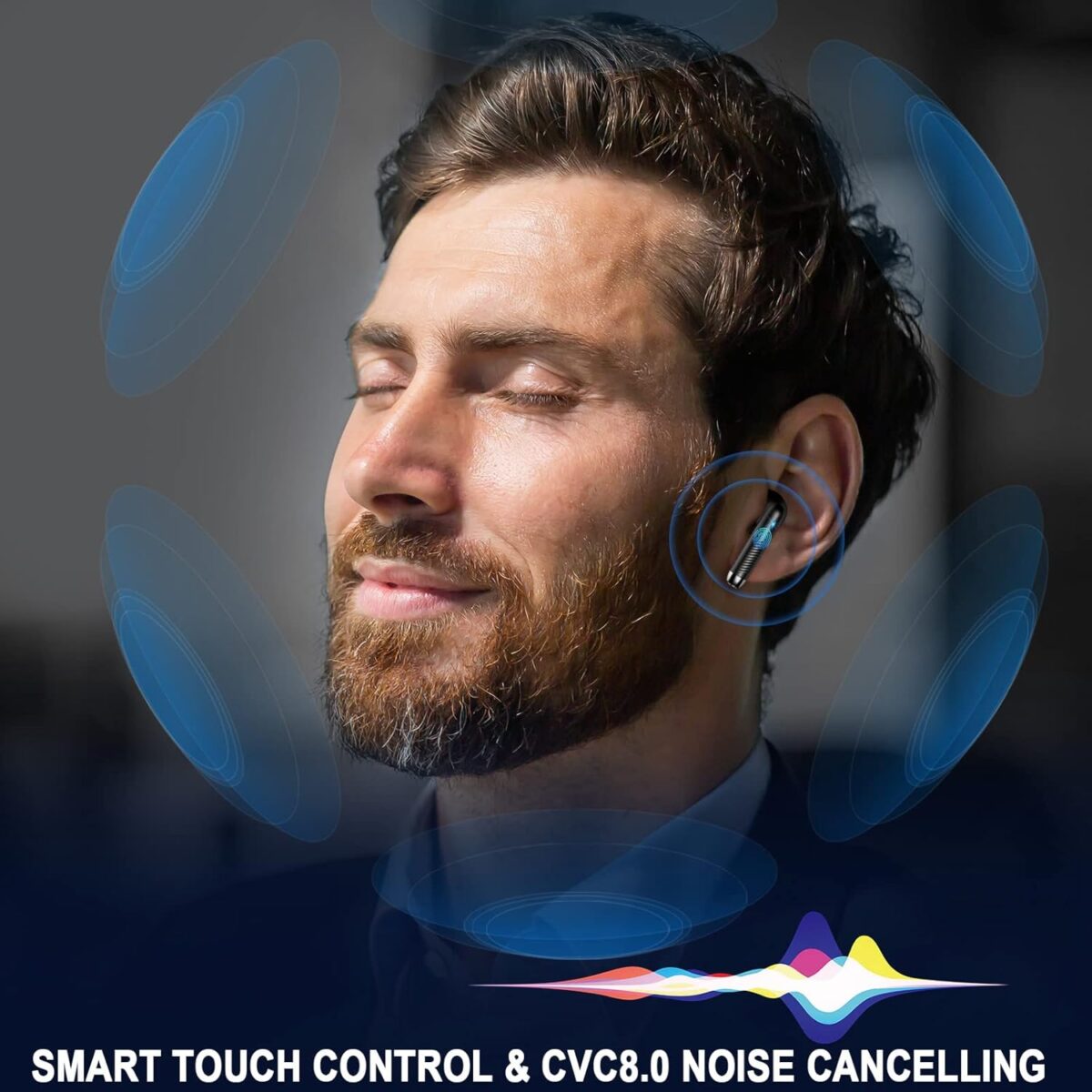 Wireless Earbuds, Bluetooth, Deep Bass, 40H Battery, LED Charging Case, IP7 Waterproof - Image 7