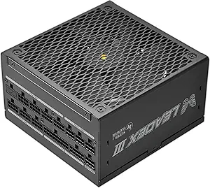 Super Flower Leadex III ATX 3.1 1000W, Cybenetics Platinum, 80+ Gold, 10 Years Warranty, ECO Semi-Fanless Mode, FDB Fan with Copper Shaft, Full Modular Power Supply, SF-1000F14GE, Black