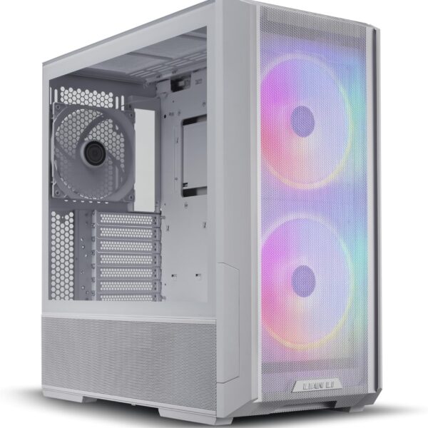 Lian Li Lancool 216 Mid-tower case with high cooling performance - Includes dual front 160MM PWM fans and 1 rear 140MM PWM fan - Airflow focused - Up to 10 fans (LANCOOL 216R-W WHITE)
