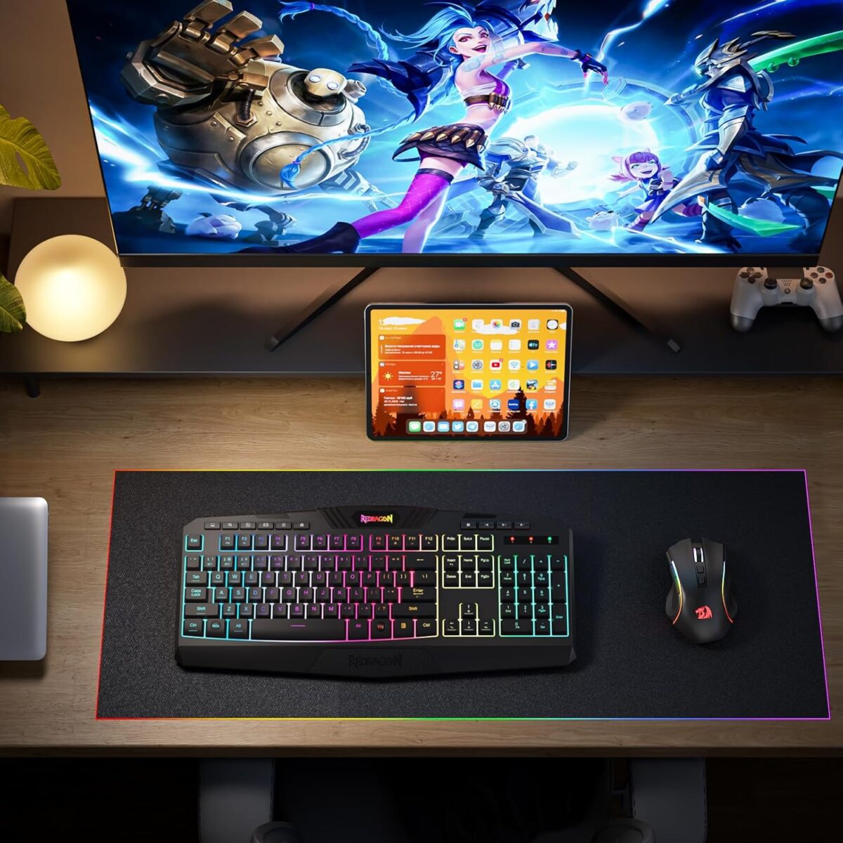 Redragon S101M-KS Gaming Keyboard and Mouse Wireless with Tri-Mode, RGB Keyboard and 4800 DPI Gaming Mouse, 10 Independent Multimedia Keys for Wins, PC, Computer, Wireless S101 Ideal for Gamer - Image 2