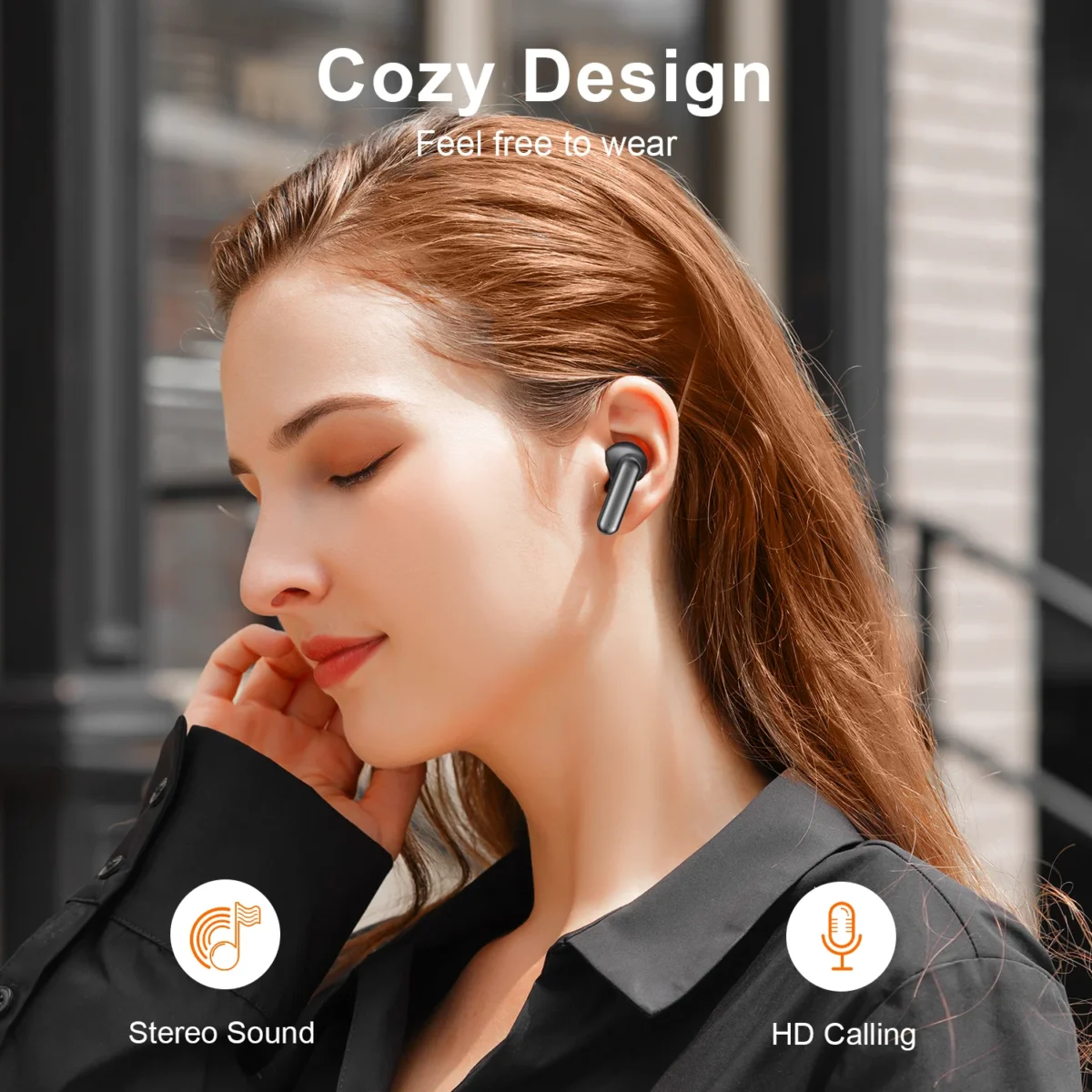 Wireless Earbuds, 2025 Bluetooth Headphones, 65hrs Stereo Deep Bass Ear Buds with Power Display Charging Case, buit in Mic, IPX7 Waterproof Headset for iPhone Andriod Phones, Brand Breezio - Image 5