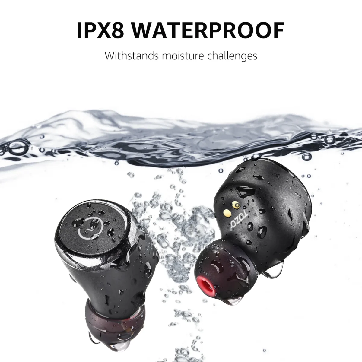 TOZO T10 Wireless Earbuds Bluetooth 5.3 Headphones, App Customize EQ, Ergonomic Design, 55H Playtime, Wireless Charging Case, IPX8 Waterproof Sound in-Ear Headset, 2025 New Version - Image 4